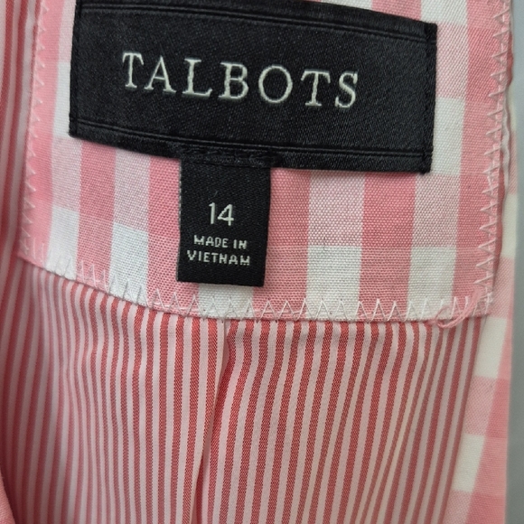 Talbots Pink Checkered Blazer - Picture 4 of 4